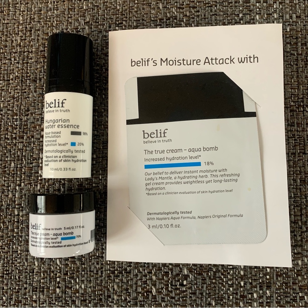 ✨Host Pick✨ Belief moisturizer 3pc sample set
